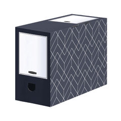 View more details about Bankers Box Decor 150mm Transfer File Midnight Blue/Grey (Pack of 5)