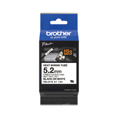 View more details about Brother HSe-211E Black on White Heat Shrink Tube Tape