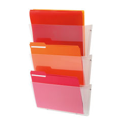 View more details about Deflecto A4 Clear Linked Wall File Pocket (Pack of 3)
