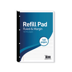 View more details about Hamelin 8mm Ruled and Margin A4 Paper Refill Pad (Pack of 5)