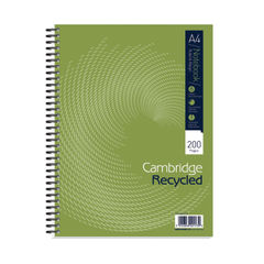 View more details about Cambridge Recycled Ruled Wirebound Notebook 200 Pages A4+ (Pack of 3)