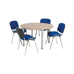 View more details about Jemini D1200 x H730mm Grey Oak Circular Meeting Table