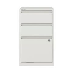 View more details about Bisley 3 Drawer Combination Home Filer Steel Chalk White