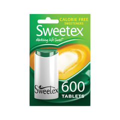 View more details about Sweetex Sweeteners Calorie-Free 600 Tablets (Pack of 12)