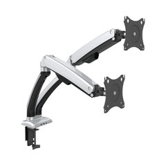 View more details about Contour Ergonomics Black and Silver Double Monitor Arm