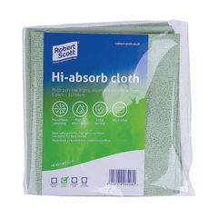 View more details about Robert Scott Green Hi-Absorb Microfibre Cloth (Pack of 5)