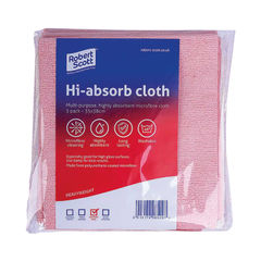 View more details about Robert Scott Red Hi-Absorb Microfibre Cloth (Pack of 5)