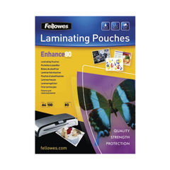 View more details about Fellowes A4 Enhance Laminating Pouch Matte (Pack of 100)