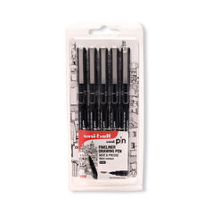 View more details about Uni-Ball uni PIN 200 Drawing Pen Clampack (Pack of 5)