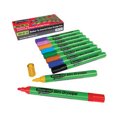 View more details about Show-me Assorted Medium Drywipe Markers (Pack of 10)