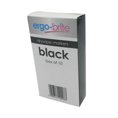 View more details about Ergo-Brite Black Drywipe Markers (Pack of 10)