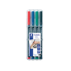 View more details about Staedtler Assorted Lumocolour Fine Permanent Pens (Pack of 4)