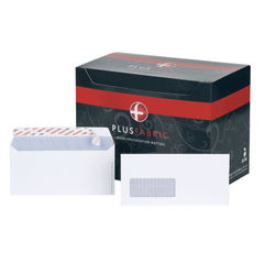 View more details about Plus Fabric DL White Window Wallet Envelopes (Pack of 500)