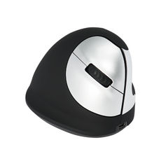 View more details about R-GO Black/Silver Right Handed Wireless Ergonomic Mouse