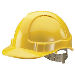 View more details about Yellow Comfort Vented Helmet