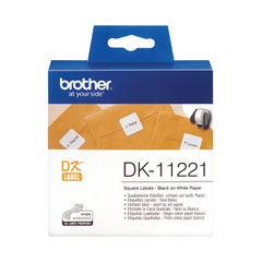 View more details about Brother Label Roll 23 x 23mm Black on White