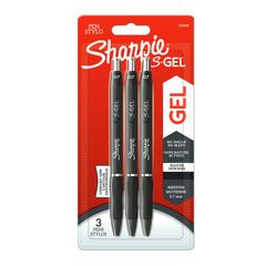 View more details about Sharpie S-Gel Black Medium Gel Pens (Pack of 3)