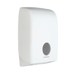 View more details about Aquarius White Folded Hand Towel Dispenser