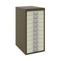 View more details about Bisley H590mm A4 Coffee/Cream 10 Drawer Filing Cabinet