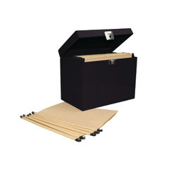 View more details about Metal Box File A4 Lockable 290x370x230mm Black