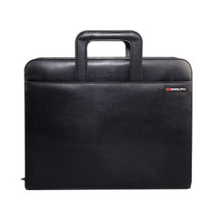 View more details about Monolith A4 Black Drop Handle Leather Look Ring Binder