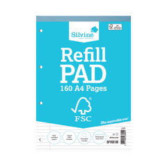 View more details about Silvine A4 Everyday FSC Notebook Refill Pad (Pack of 5)