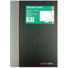 View more details about Collins Ideal A4 Black Casebound Double Cash Book