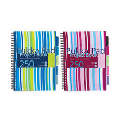 View more details about Pukka Pad A4 Stripes Polyp Project Book Blue/Pink (Pack of 3)