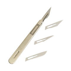 View more details about Swordfish Scalpel No.3 Handle With 4 Blades Metal