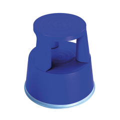 View more details about 2Work Plastic Step Stool with Non-Slip Rubber Base 430mm Blue T7/Blue