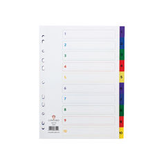 View more details about Concord A4 Polypropylene 10-Part Index Dividers