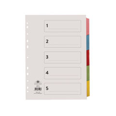 View more details about Concord A4 5 Part Assorted Index Divider