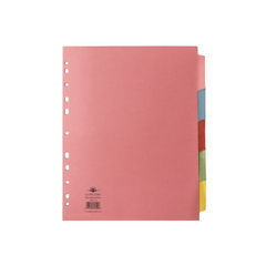 View more details about Concord A4 Extra Wide Assorted 5-Part Index Dividers