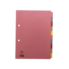 View more details about Concord A5 10 Part Divider Assorted Plain Tab