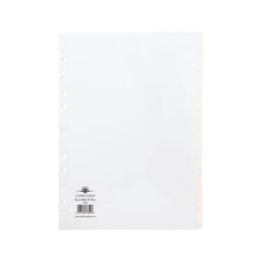 View more details about Concord A4+ White Extra Wide 10 Part Index Dividers