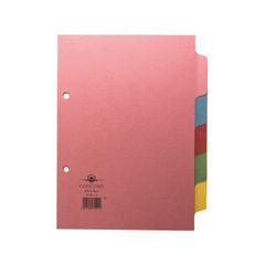 View more details about Concord A5 Assorted Colours 5 Part Index Dividers