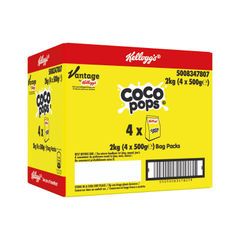 View more details about Kellogg's Coco Pops Bag 500g (Pack of 4)