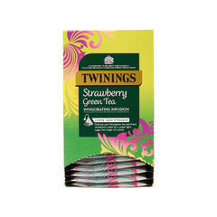 View more details about Twinings Strawberry Green Tea Mesh Tea Bags Pyramid Envelope (Pack of 15)