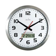 View more details about Acctim Meridian Radio Controlled Wall Clock Aluminium