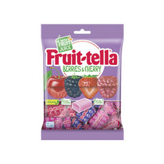 View more details about Fruit-tella Berries And Cherries Sweets 170g (Pack of 8)