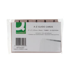 View more details about Q-Connect Guide Card 5x3 Inch A-Z Buff (Pack of 25)