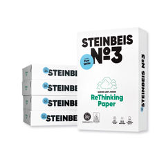 View more details about Steinbeis No.3 A3 Pure White 80gsm Paper (Pack of 2500)