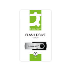 View more details about Q-Connect USB 2.0 Swivel 4GB Flash Drive Silver/Black