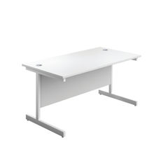 View more details about First 1200x800mm White/White Single Rectangular Desk