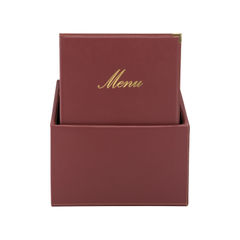 View more details about Securit Classic A4 Book Cover Box Set Leather 4 x Insert Wine Red (Pack of 20)