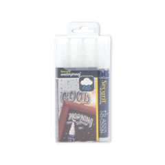 View more details about Securit White Waterproof Chalk Marker (Pack of 4)