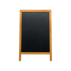 View more details about Securit Duplo Double-sided Pavement Chalkboard with Lacquered Teak Frame