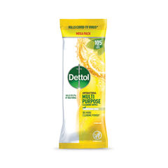 View more details about Dettol Antibacterial Multipurpose Cleaning Wipes Citrus Zest (Pack of 3)