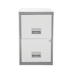 View more details about Pierre Henry Silver/White  H660mm A4 2 Drawer Maxi Filing Cabinet