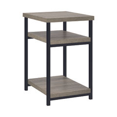 View more details about Elmwood End Table Distressed Grey Oak